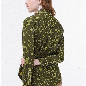 Camo Floral Print Bttn Down